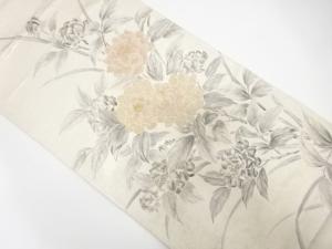 アンティーク　相良刺繍　花模様袋帯（材料）